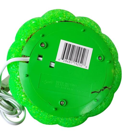 Vintage Seasons Melted Plastic Popcorn Jack O Lantern Light Up Pumpkins Lot Of 2 - Picture 11 of 12